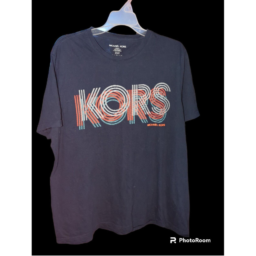 Michael Kors Men's Navy Dark Blue Short Sleeve T Shirt  Tee Shirt Size XL